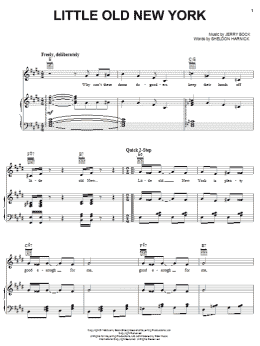 page one of Little Old New York (Piano, Vocal & Guitar Chords (Right-Hand Melody))