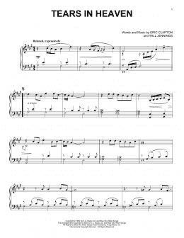 page one of Tears In Heaven (Piano Solo)