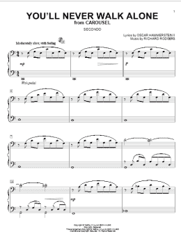 page one of You'll Never Walk Alone (from Carousel) (Piano Duet)