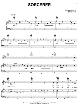 page one of Sorcerer (Piano, Vocal & Guitar Chords (Right-Hand Melody))
