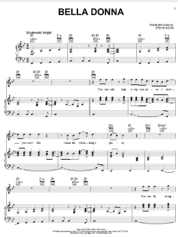 page one of Bella Donna (Piano, Vocal & Guitar Chords (Right-Hand Melody))