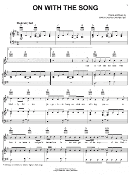 page one of On With The Song (Piano, Vocal & Guitar Chords (Right-Hand Melody))