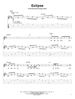 page one of Eclipse (Guitar Tab (Single Guitar))