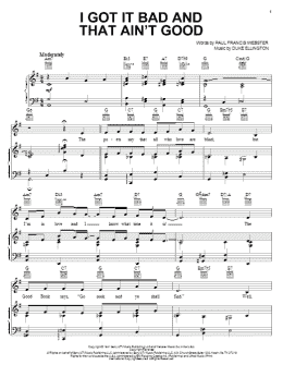 page one of I Got It Bad And That Ain't Good (Piano, Vocal & Guitar Chords (Right-Hand Melody))