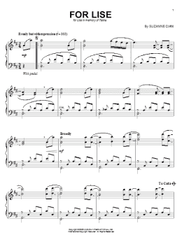 page one of For Lise (Piano Solo)
