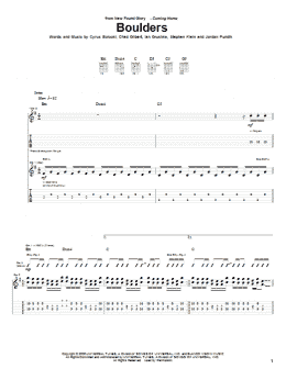 page one of Boulders (Guitar Tab)
