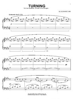 page one of Turning (Piano Solo)