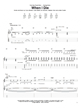 page one of When I Die (Guitar Tab)