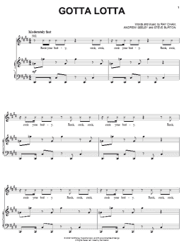 page one of Gotta Lotta (Piano, Vocal & Guitar Chords (Right-Hand Melody))