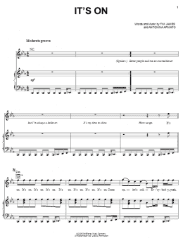 page one of It's On (Piano, Vocal & Guitar Chords (Right-Hand Melody))