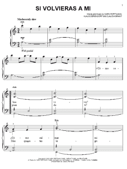 page one of Si Volvieras A Mi (Easy Piano)