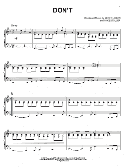 page one of Don't (Piano Solo)