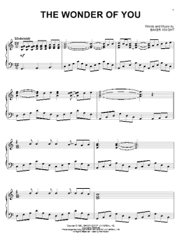 page one of The Wonder Of You (Piano Solo)