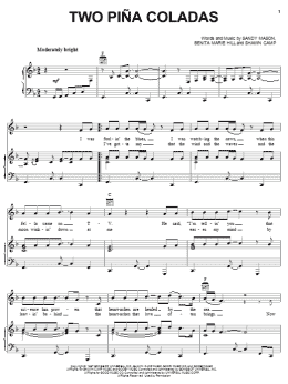 page one of Two Pina Coladas (Piano, Vocal & Guitar Chords (Right-Hand Melody))
