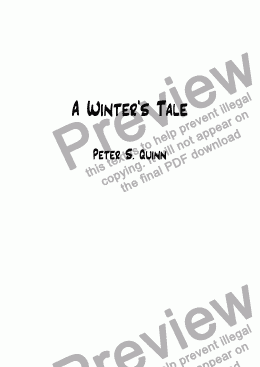 page one of A Winter's Tale