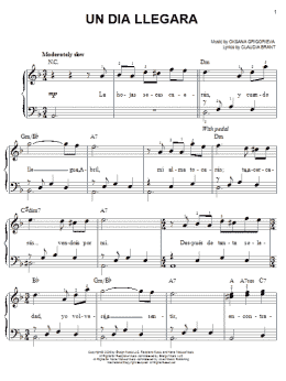 page one of Un Dia Llegara (Easy Piano)