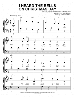 page one of I Heard The Bells On Christmas Day (Big Note Piano)