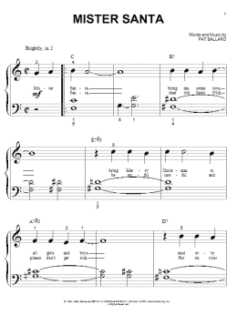 page one of Mister Santa (Big Note Piano)