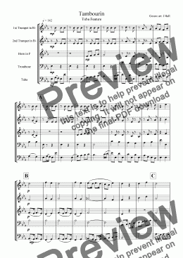 page one of Tambourin - Tuba Feature