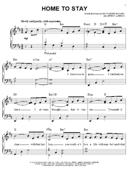 page one of Home To Stay (Easy Piano)
