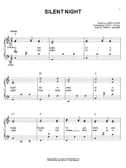page one of Silent Night (Accordion)