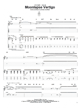 page one of Moonlapse Vertigo (Guitar Tab)