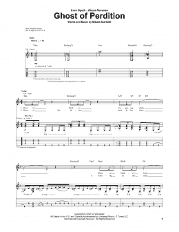 page one of Ghost Of Perdition (Guitar Tab)