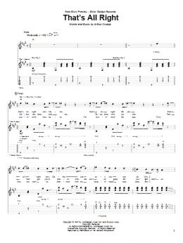 page one of That's All Right (Guitar Tab)