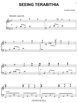 page one of Seeing Terabithia (Piano Solo)