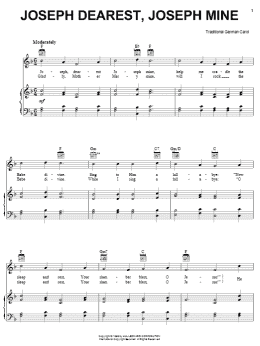 page one of Joseph Dearest, Joseph Mine (Piano, Vocal & Guitar Chords (Right-Hand Melody))