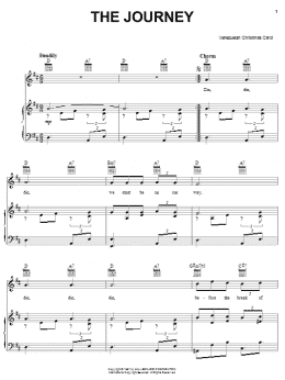 page one of The Journey (Piano, Vocal & Guitar Chords (Right-Hand Melody))