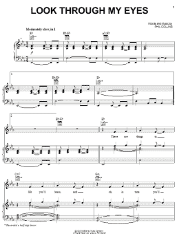 page one of Look Through My Eyes (Piano, Vocal & Guitar Chords (Right-Hand Melody))