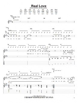 page one of Real Love (Guitar Tab)