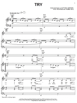 page one of Try (Piano, Vocal & Guitar Chords (Right-Hand Melody))