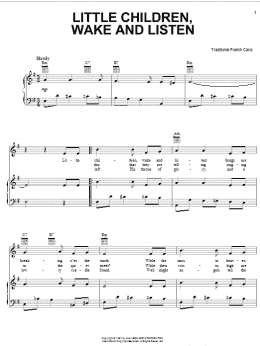 page one of Little Children, Wake And Listen (Piano, Vocal & Guitar Chords (Right-Hand Melody))