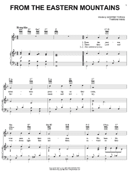 page one of From The Eastern Mountains (Piano, Vocal & Guitar Chords (Right-Hand Melody))