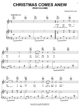 page one of Christmas Comes Anew (Piano, Vocal & Guitar Chords (Right-Hand Melody))