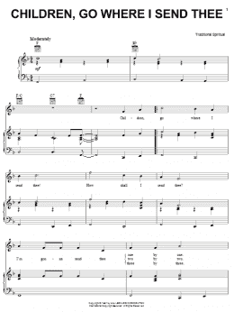page one of Children Go Where I Send Thee (Piano, Vocal & Guitar Chords (Right-Hand Melody))
