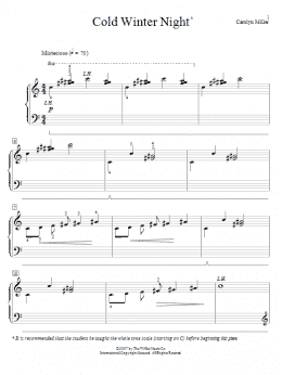 page one of Cold Winter Night (Educational Piano)