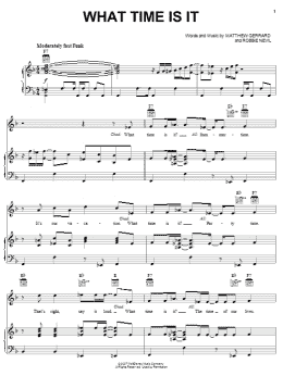 page one of What Time Is It (Piano, Vocal & Guitar Chords (Right-Hand Melody))