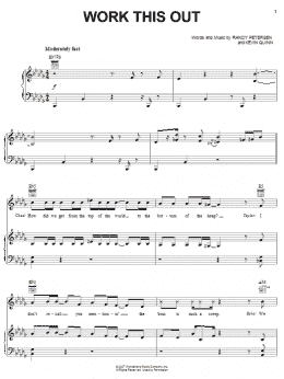 page one of Work This Out (Piano, Vocal & Guitar Chords (Right-Hand Melody))