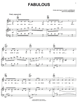 page one of Fabulous (Piano, Vocal & Guitar Chords (Right-Hand Melody))