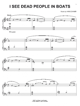page one of I See Dead People In Boats (from Pirates Of The Caribbean: At World's End) (Piano Solo)