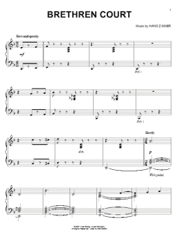 page one of Brethren Court (from Pirates Of The Caribbean: At World's End) (Piano Solo)