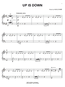 page one of Up Is Down (from Pirates Of The Caribbean: At World's End) (Piano Solo)