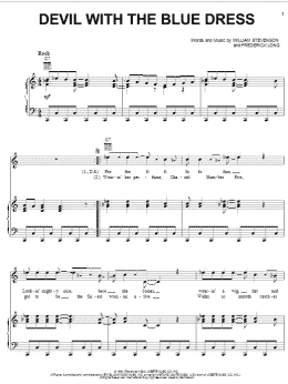 page one of Devil With The Blue Dress (Piano, Vocal & Guitar Chords (Right-Hand Melody))