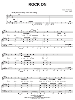 page one of Rock On (Piano, Vocal & Guitar Chords (Right-Hand Melody))
