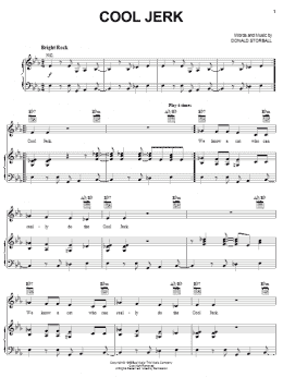 page one of Cool Jerk (Piano, Vocal & Guitar Chords (Right-Hand Melody))