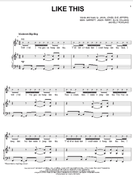 page one of Like This (Piano, Vocal & Guitar Chords (Right-Hand Melody))