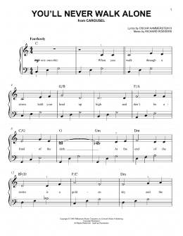 You Ll Never Walk Alone From Carousel Easy Piano Sheet Music